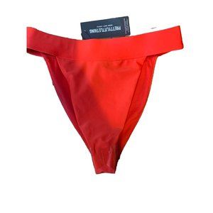 NWT Pretty Little Thing Red Bikini Bottoms Size 6 Cheeky